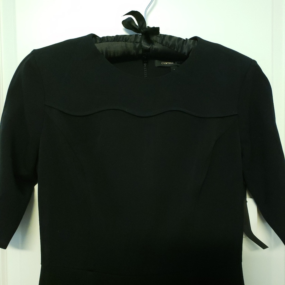Cynthia Steffe Black Half-Sleeve Dress